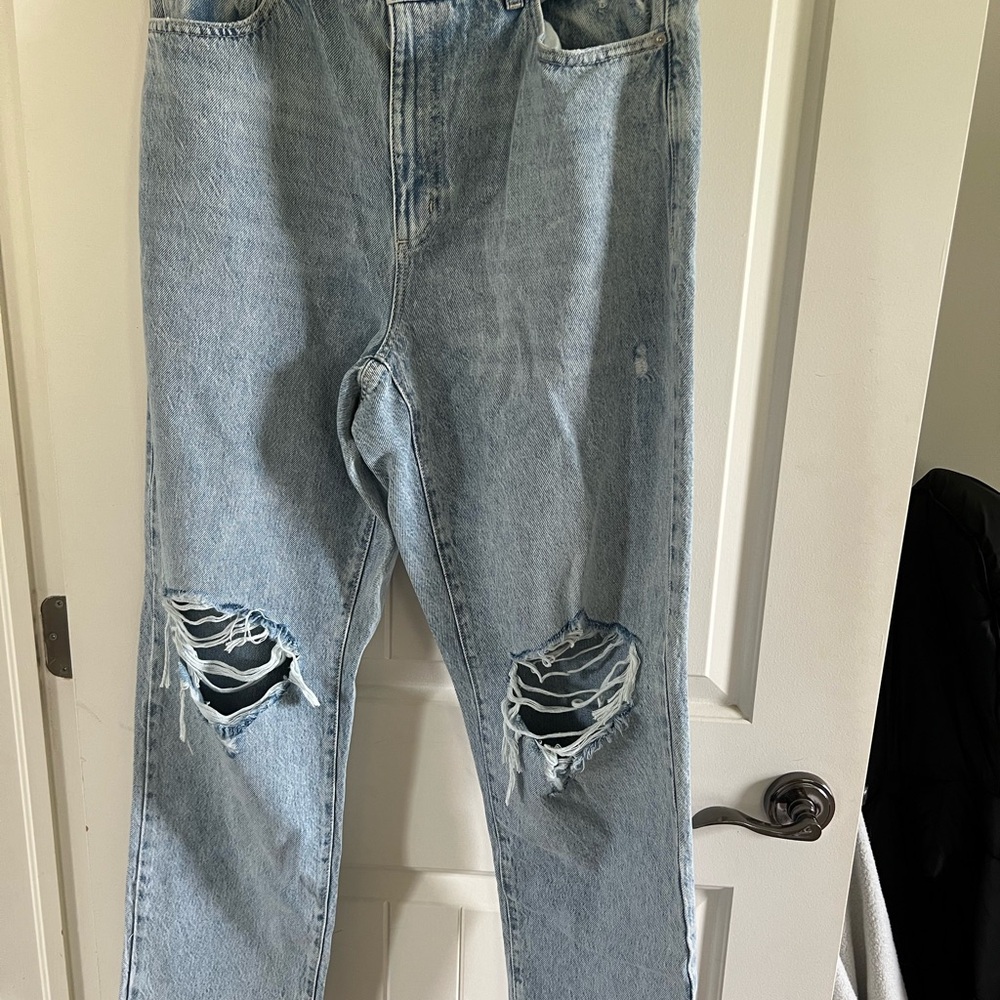 Garage Light Blue Straight Leg Jeans